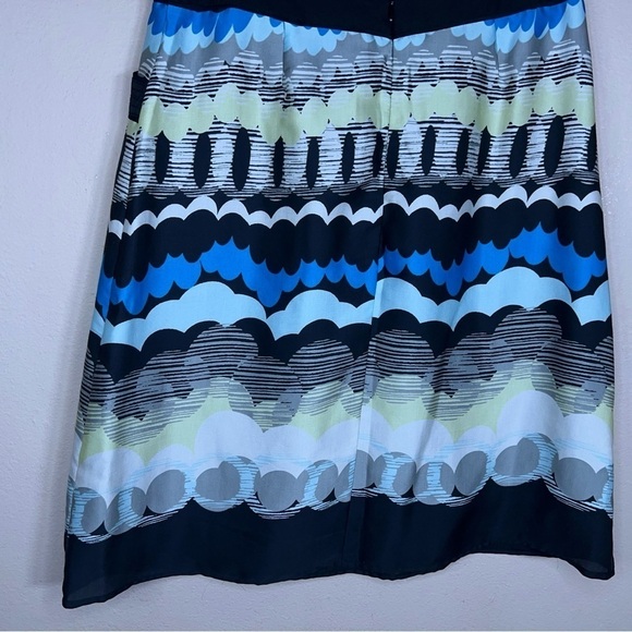 SIZE 2 APOSTROPHE ALINE SKIRT LINED COLORFUL  BLUE GREEN BLACK - Picture 6 of 10